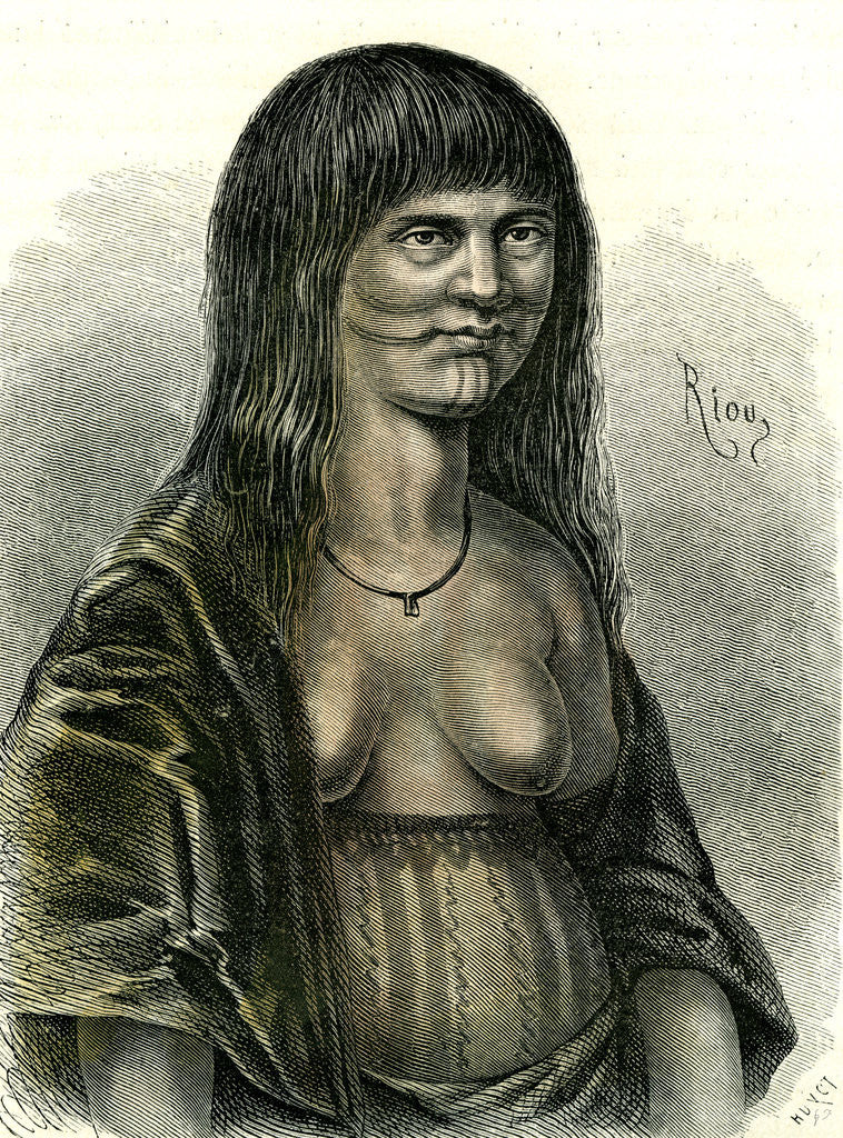 Detail of Sipibo Woman Peru 1869 by Anonymous