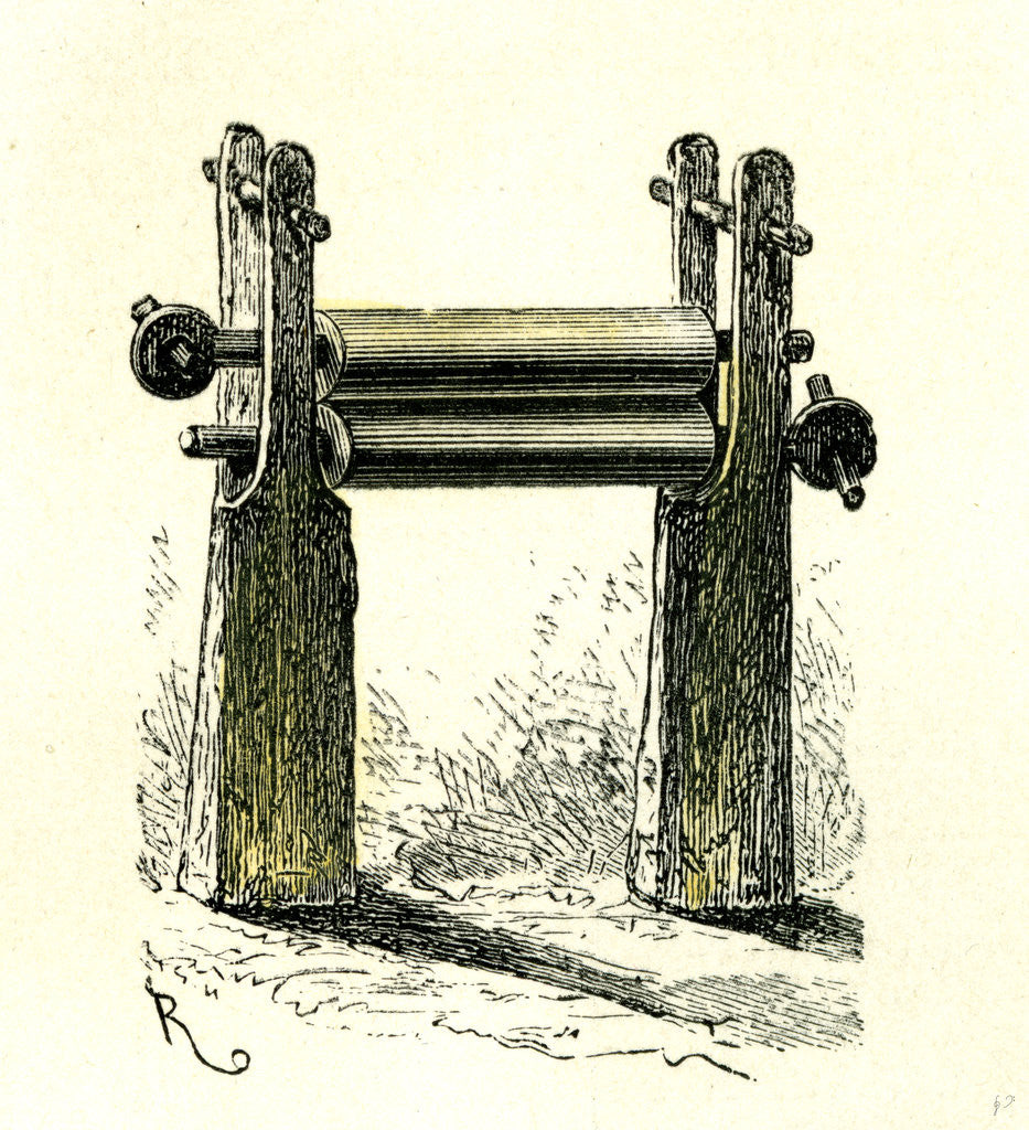 Detail of Sugar Cane Mill Peru 1869 by Anonymous