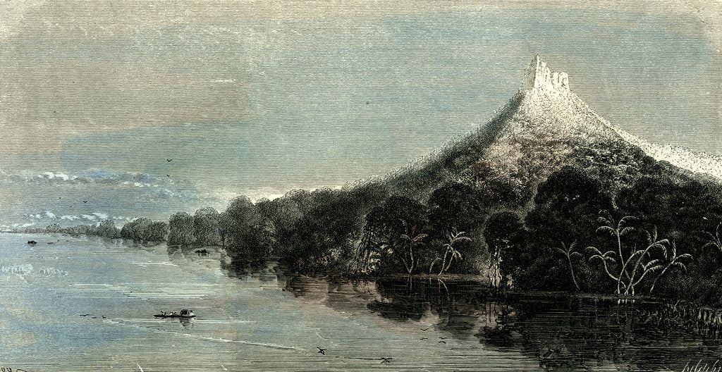 Detail of Cuntamana Mountain Peru 1869 by Anonymous