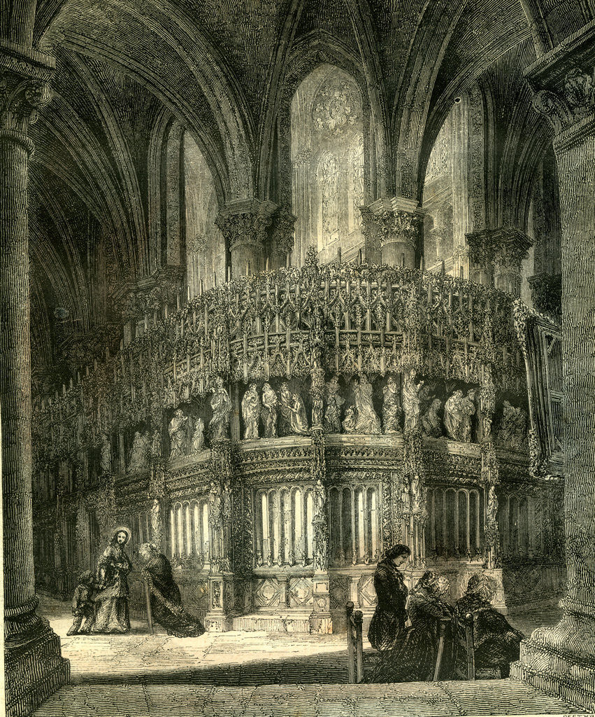 Detail of Chartres Cathedral France 1851 by Anonymous