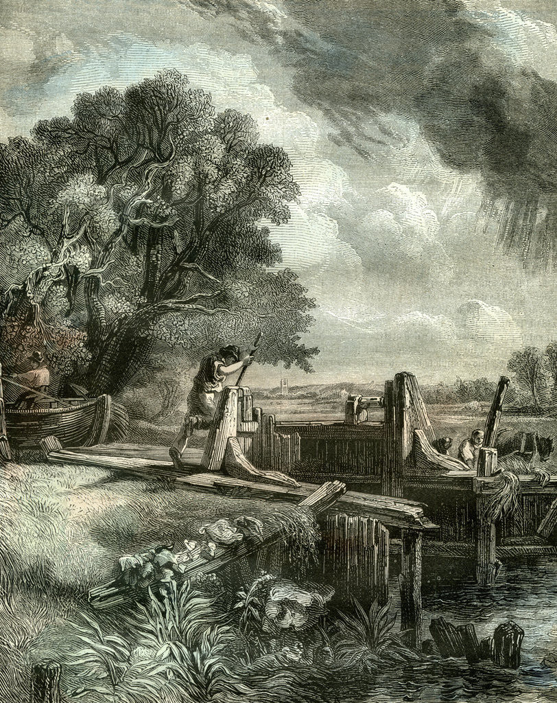 Detail of Flood Gates Sluice UK 1848 by Anonymous