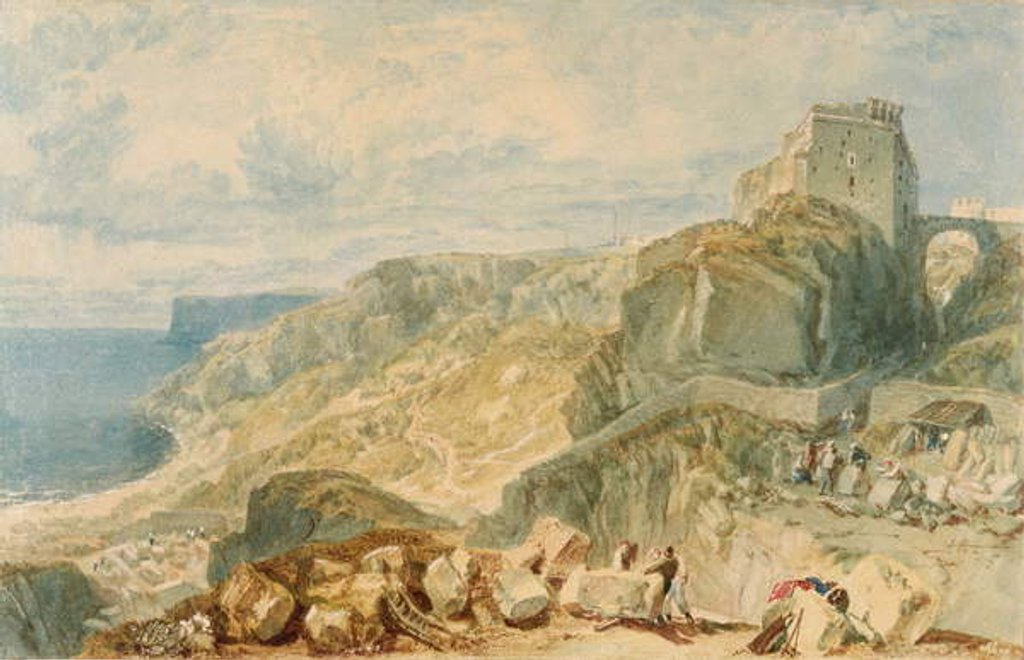 Detail of Bow and Arrow Castle, Isle of Portland by Joseph Mallord William Turner