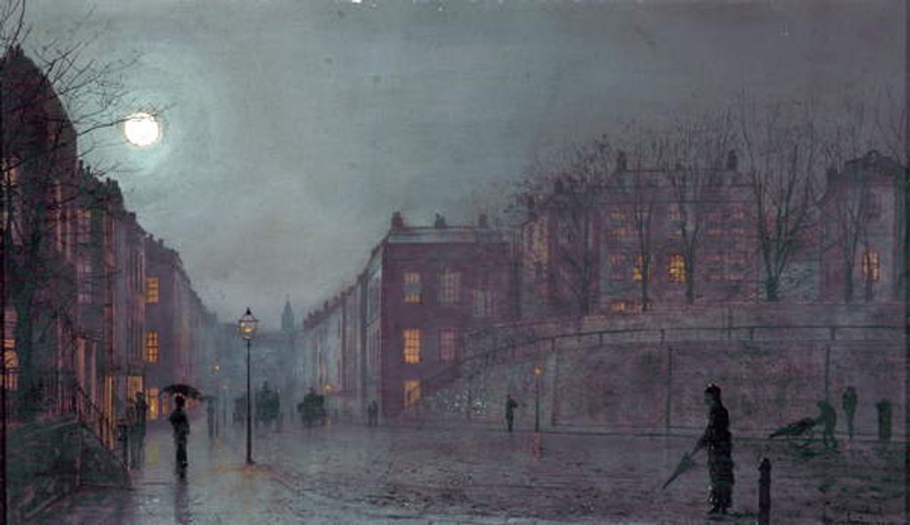 Detail of A View of Hampstead, London, 1882 by John Atkinson Grimshaw