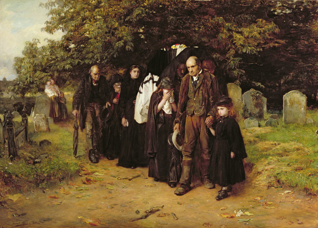 Detail of I am the Resurrection and the Life, or The Village Funeral, 1872 by Frank Holl