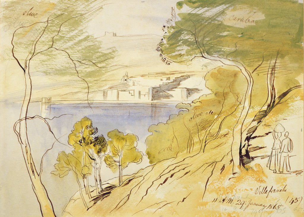 Detail of Villefranche, 1865 by Edward Lear