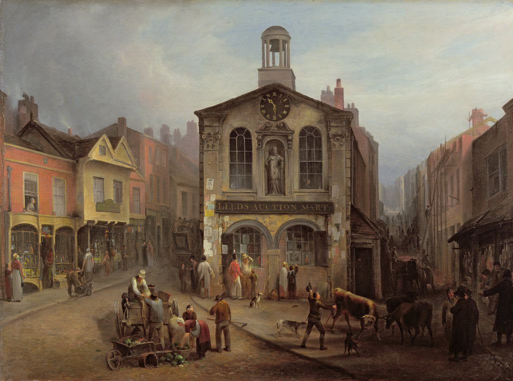 Detail of The Old Moot Hall, Leeds, c.1825 by Joseph Rhodes