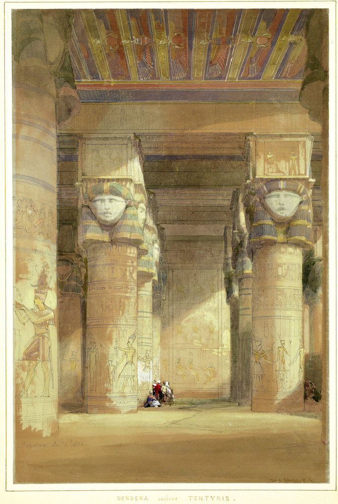 Detail of Dendera ancient Tentyris, 1838 by David Roberts