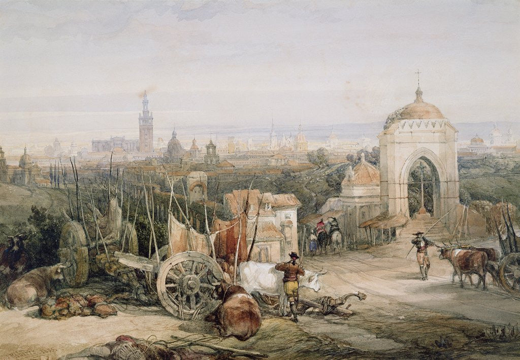 Detail of Seville from the Cruz del Campo, 1835 by David Roberts