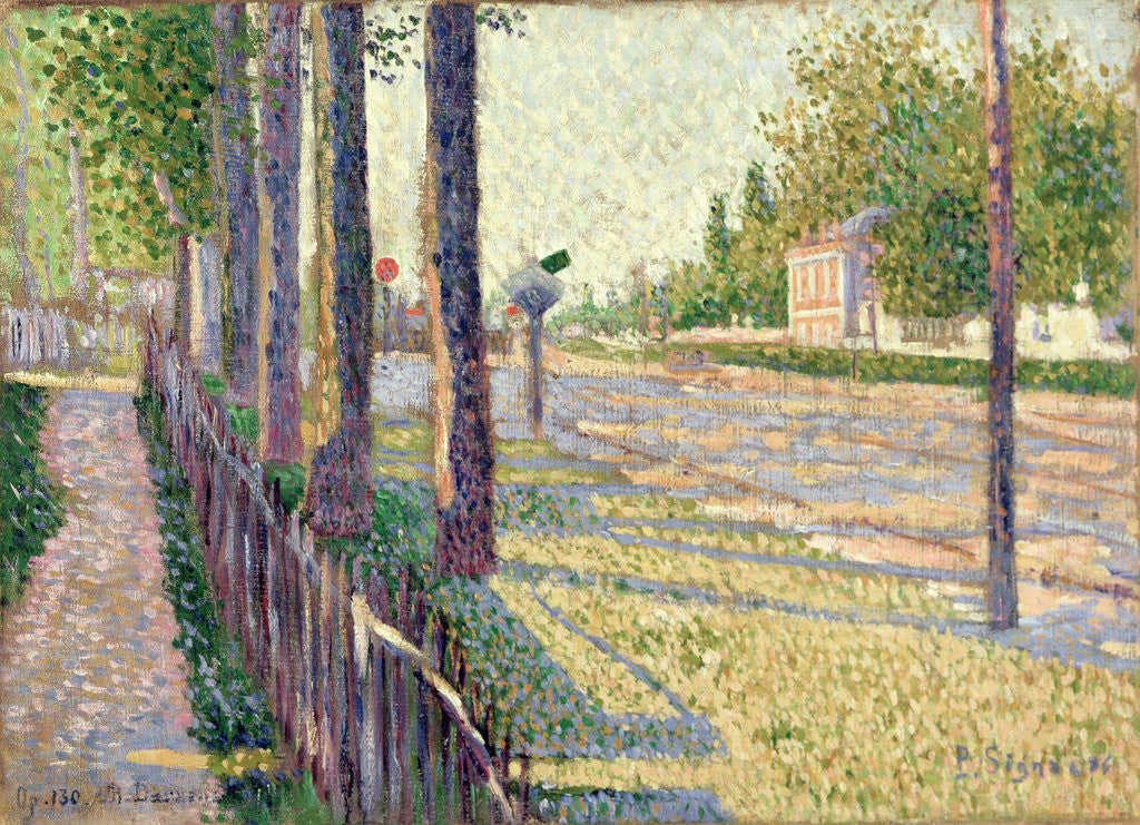 Detail of The Railway Junction at Bois-Colombes, or La Route Pontoise, 1886 by Paul Signac