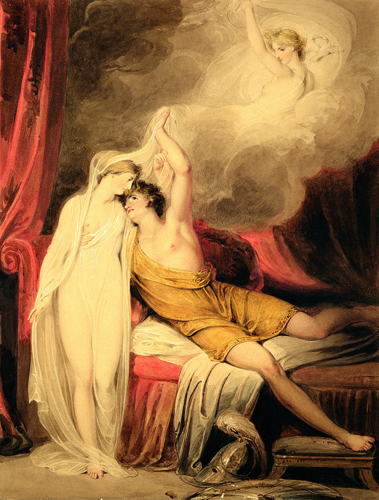 Detail of The Reconciliation of Paris and Helen by Richard Westall