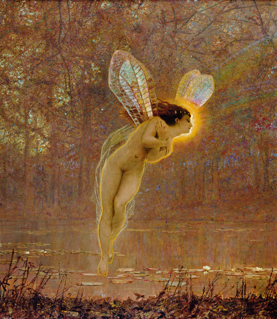 Detail of Iris, detail of the fairy, 1886 by John Atkinson Grimshaw