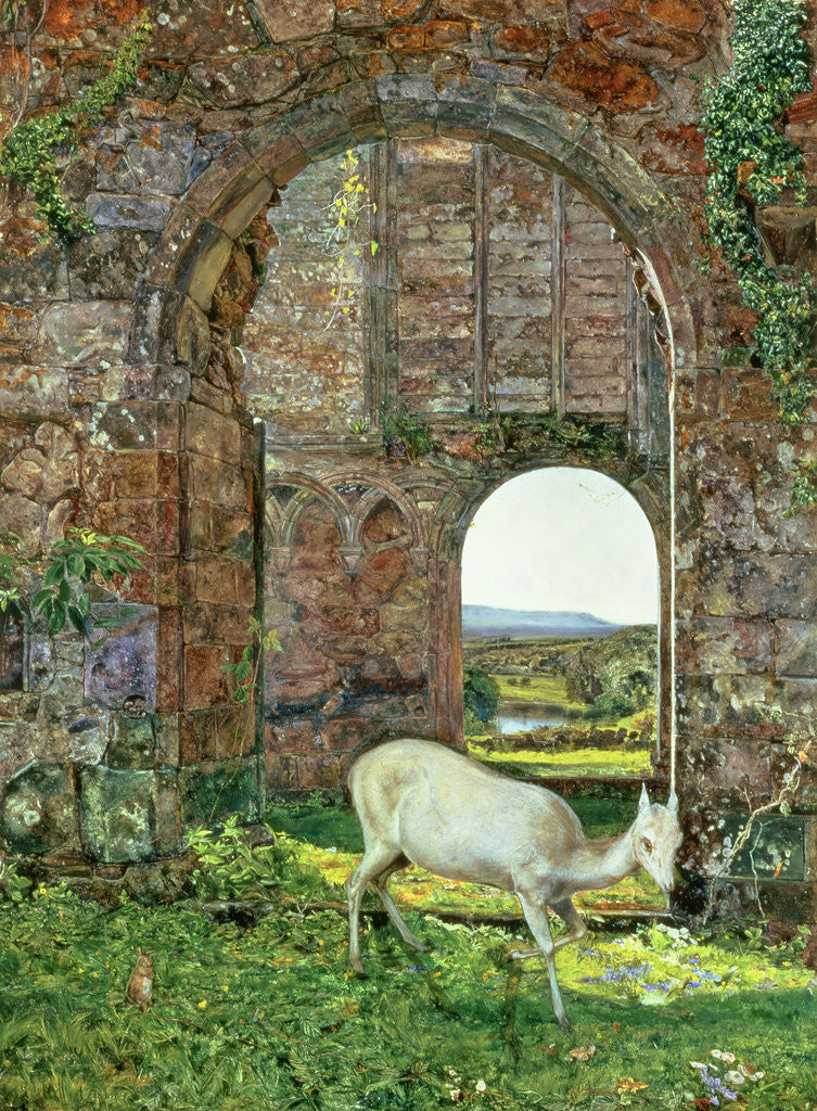 Detail of The White Doe of Rylstone, 1855 by John William Inchbold
