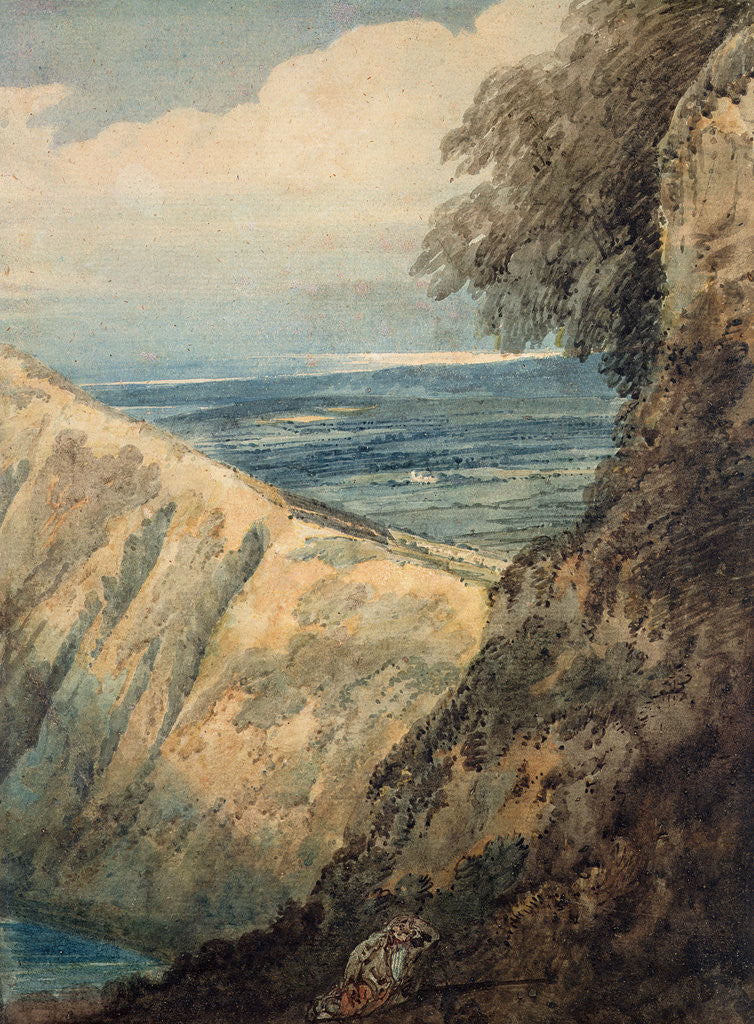 Detail of Coast of Dorset, near Lulworth Cove, 1797 by Thomas Girtin