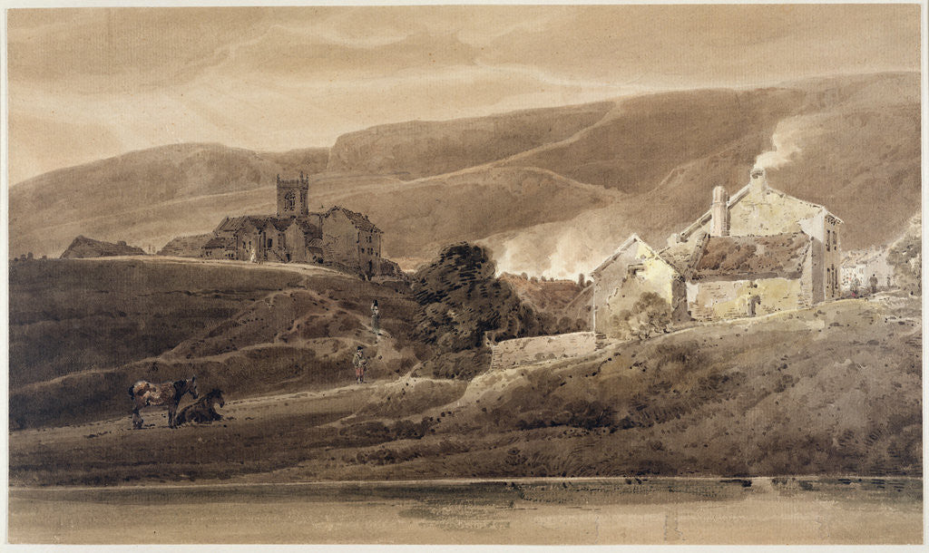 Detail of Ilkley, Yorkshire, 1801 by Thomas Girtin