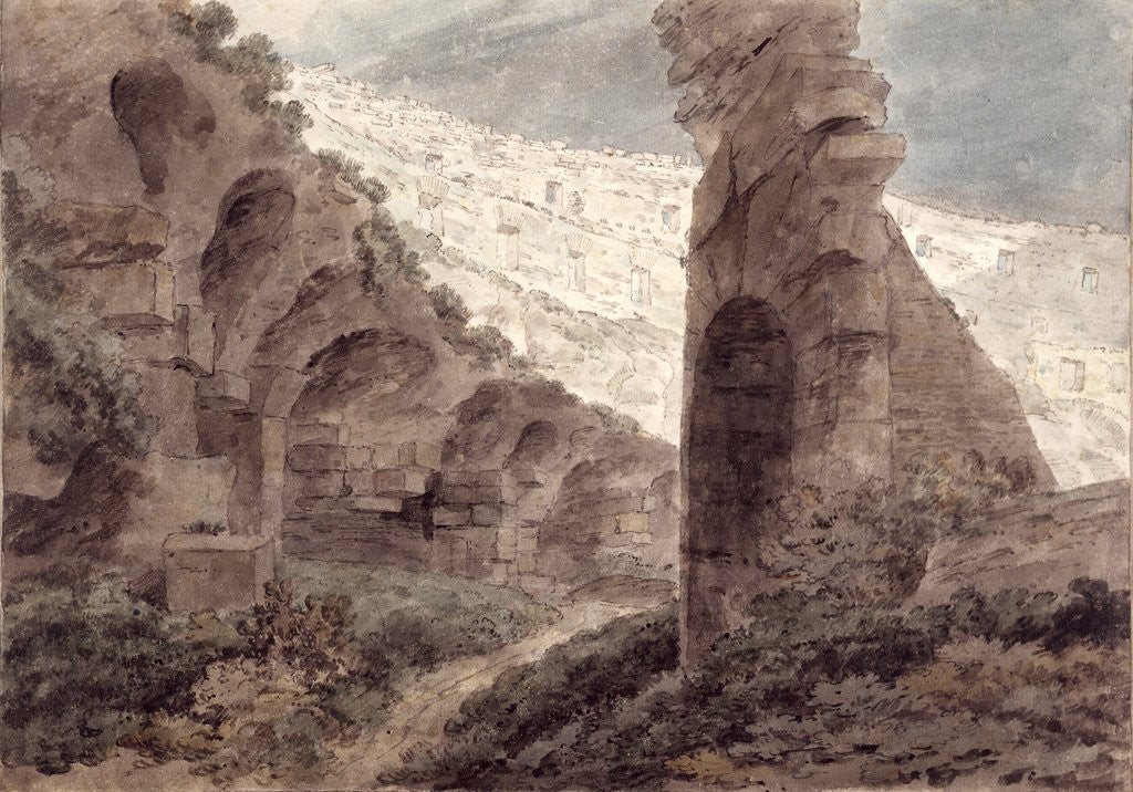 Detail of Interior of the Colosseum, 1778 by John Robert Cozens