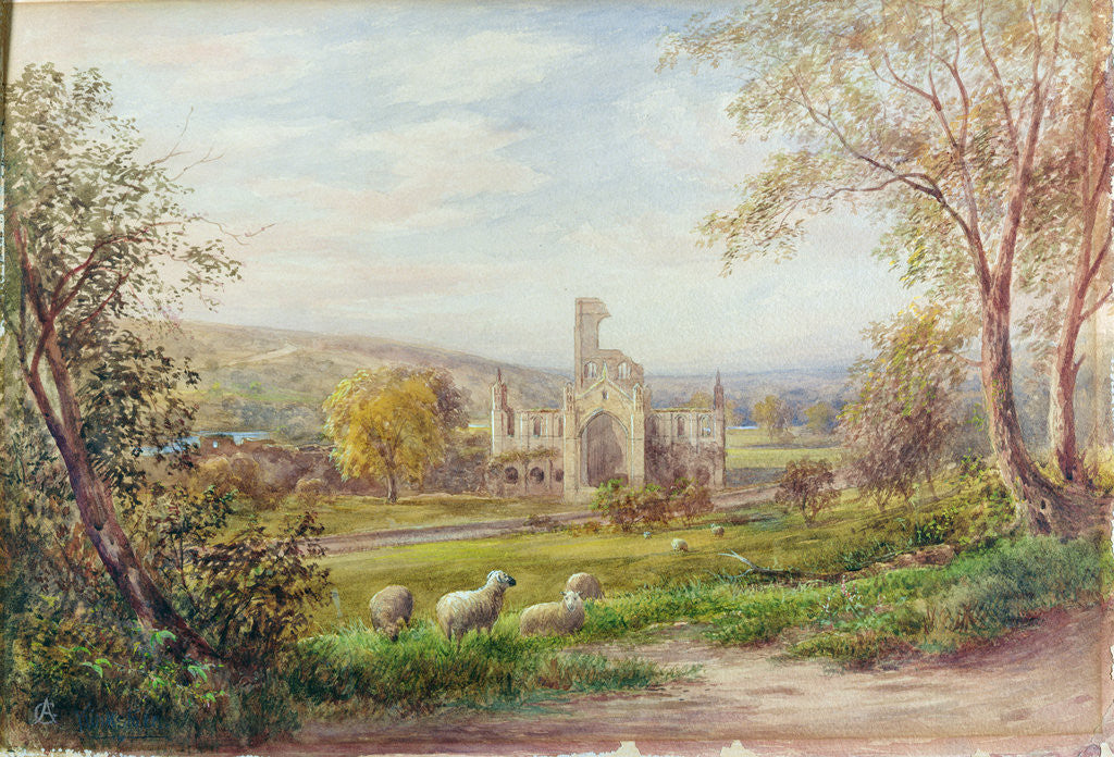 Detail of Kirkstall Abbey, Leeds by George Alexander