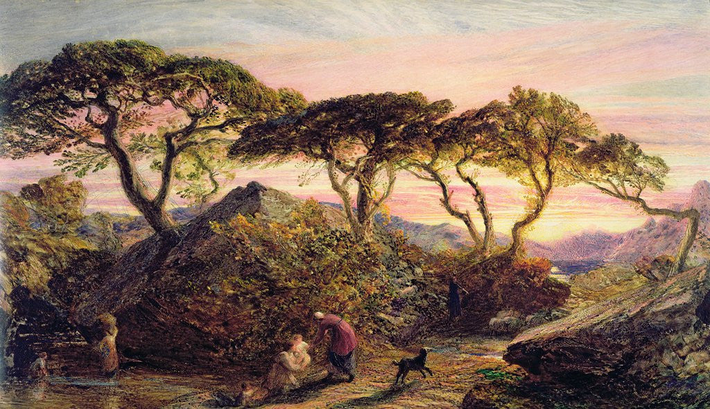Detail of Sunset by Samuel Palmer