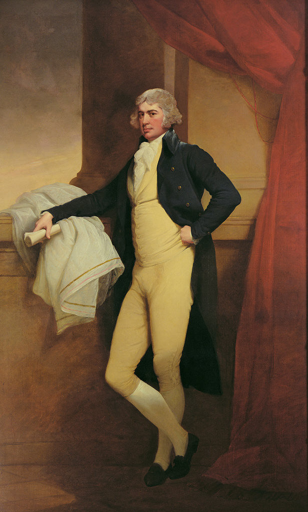 Detail of Portrait of Samuel Oldknow, c.1790-2 by Joseph Wright of Derby