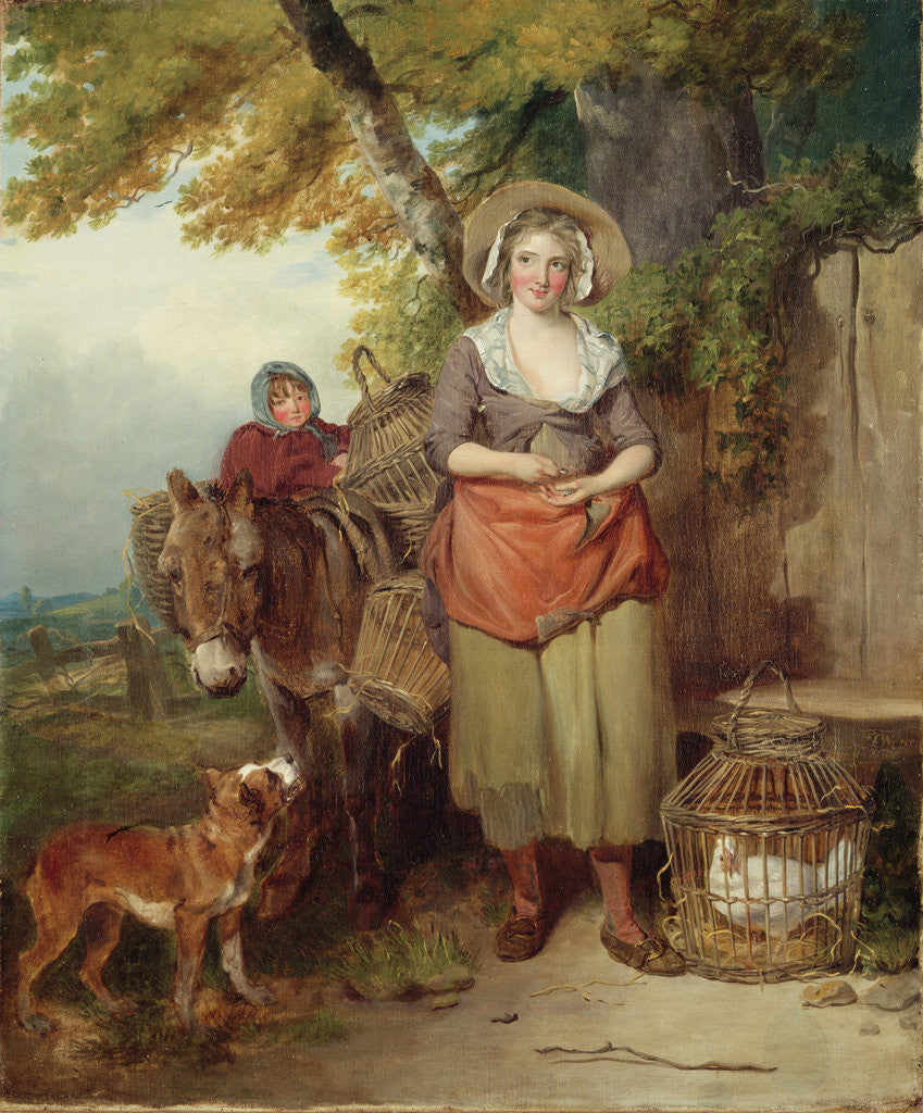 Detail of The Return from Market, 1786 by Francis Wheatley