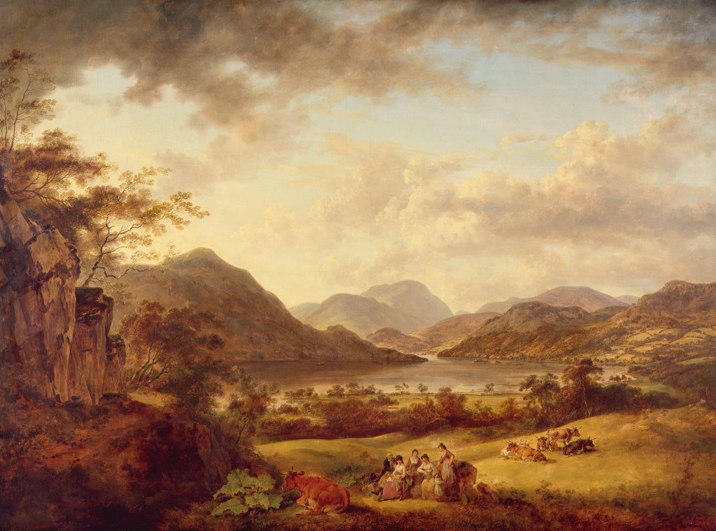 Detail of Ullswater from Gowbarrow, 1801 by Julius Caesar Ibbetson