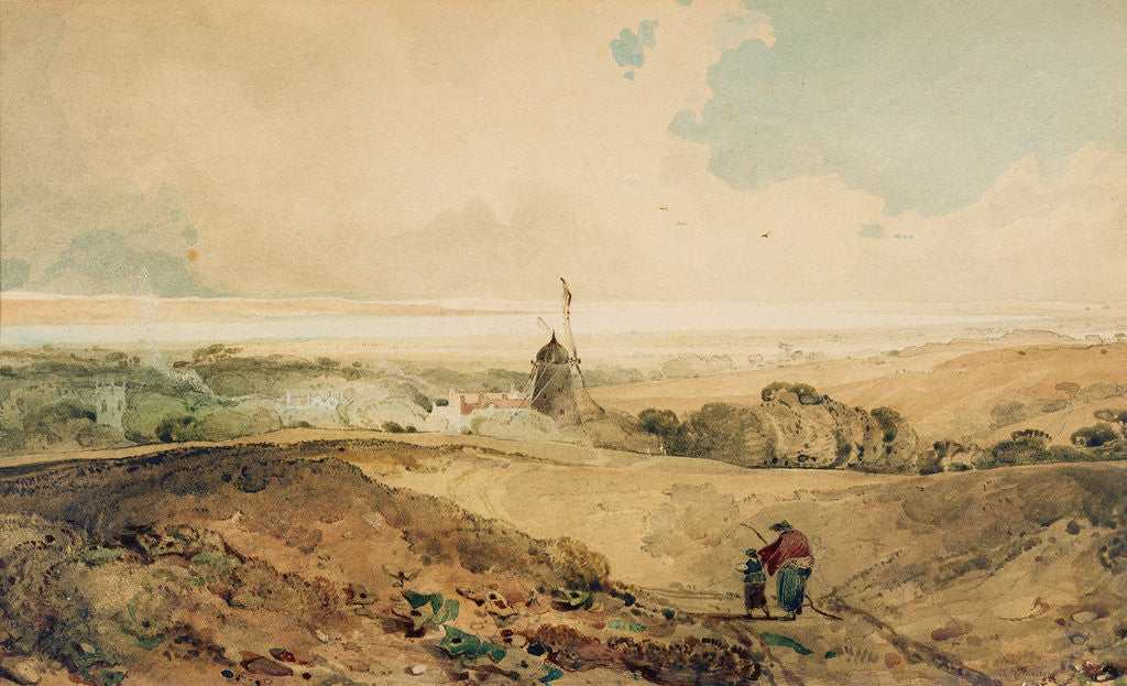 Detail of A View from Welton, Yorkshire, 1804 by John Sell Cotman