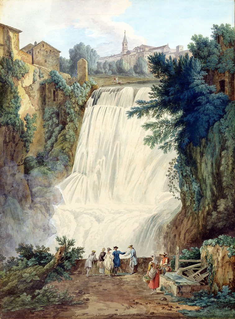 Detail of The Falls at Tivoli, 1770 by Jacob-Philippe Hackert