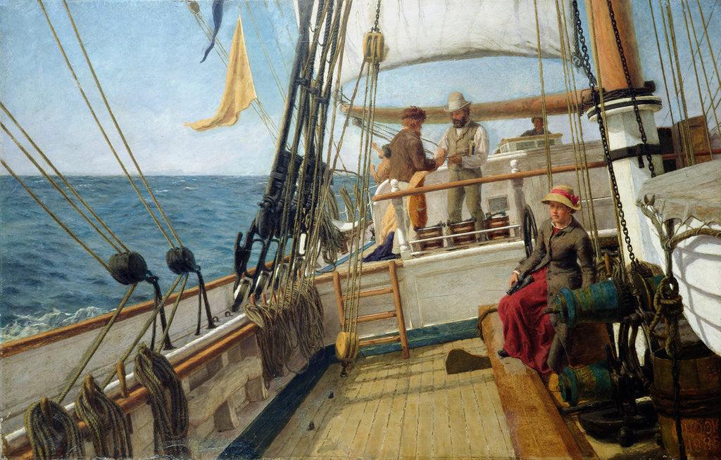 Detail of A Conversation at Sea, 1885 by Allan J. Hook