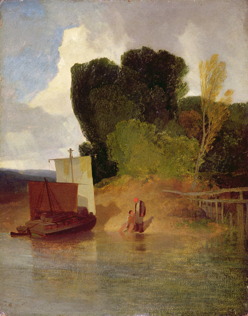 Detail of On the River Yare by John Sell Cotman