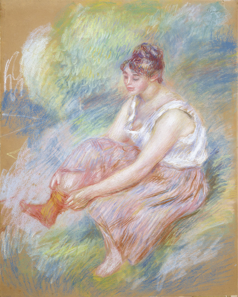 Detail of After the Bath, c.1890 by Pierre-Auguste Renoir