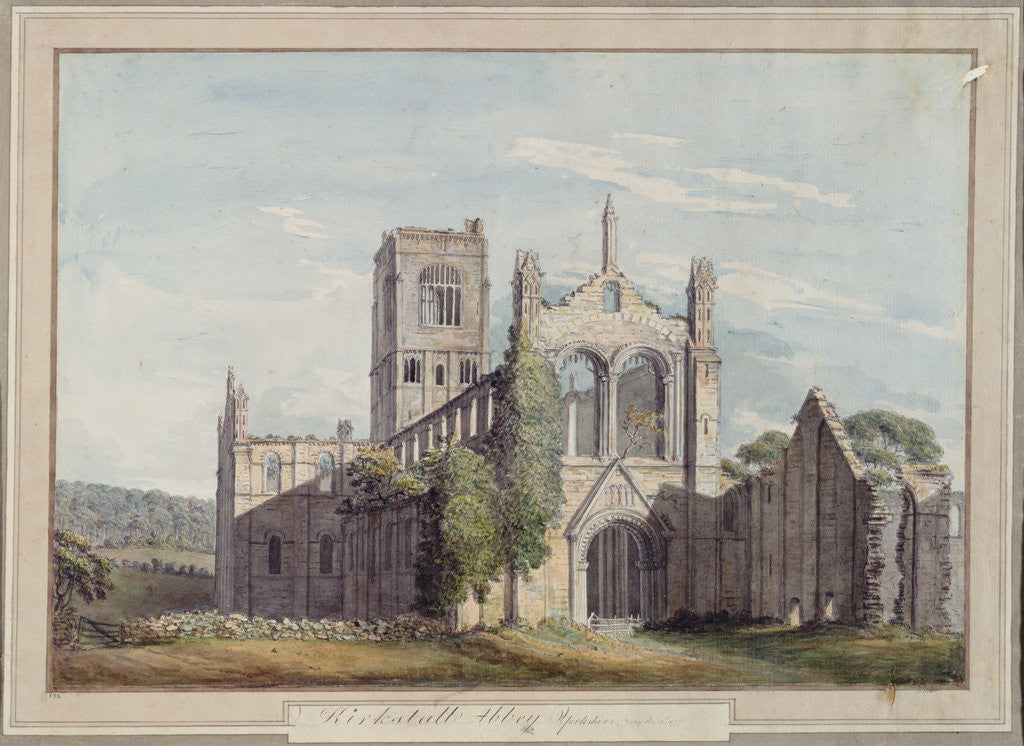 Detail of North West View of Kirkstall Abbey, 1777 by Moses Griffiths