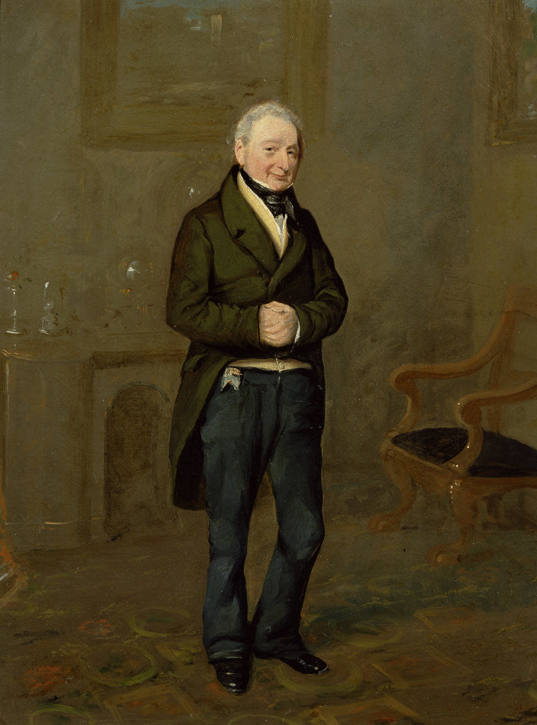 Detail of Portrait of a Household Steward of Bramham Park, Yorkshire, identified as John Pollock by George Garrard