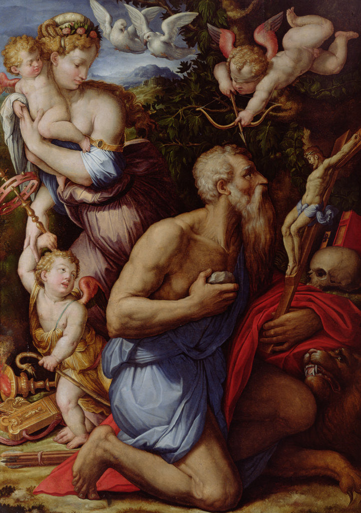 Detail of The Temptation of St. Jerome by Giorgio Vasari