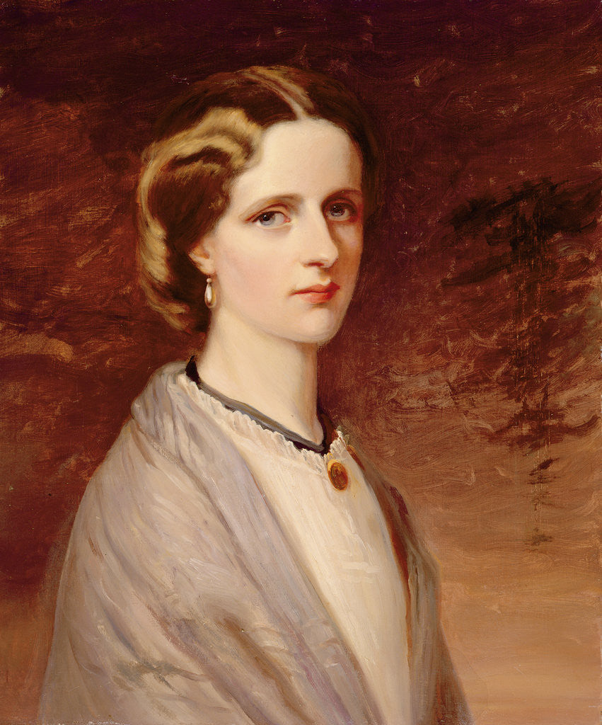Detail of Portrait of Emily, Mrs Meynell Ingram by H. Taylor