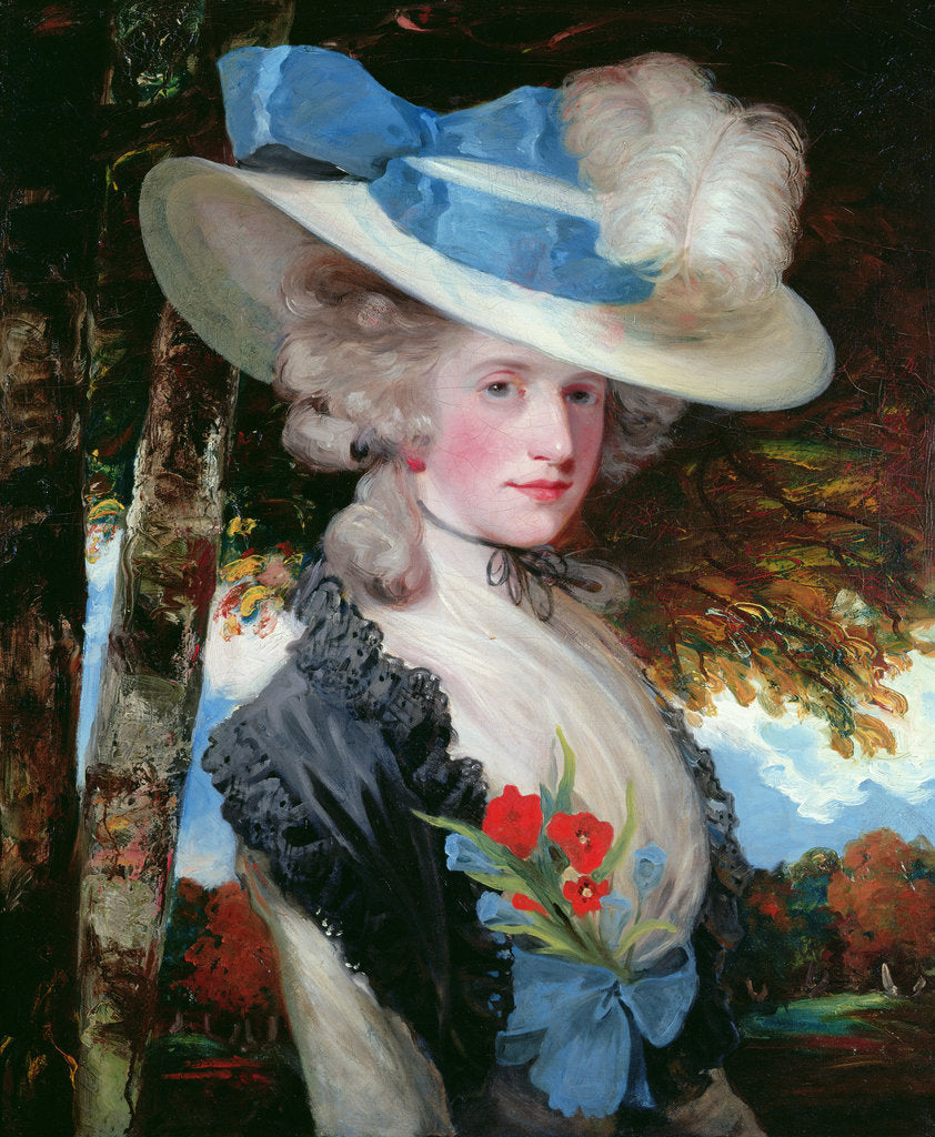 Detail of Portrait of The Hon. Mrs Hugo Meynell by John Hoppner