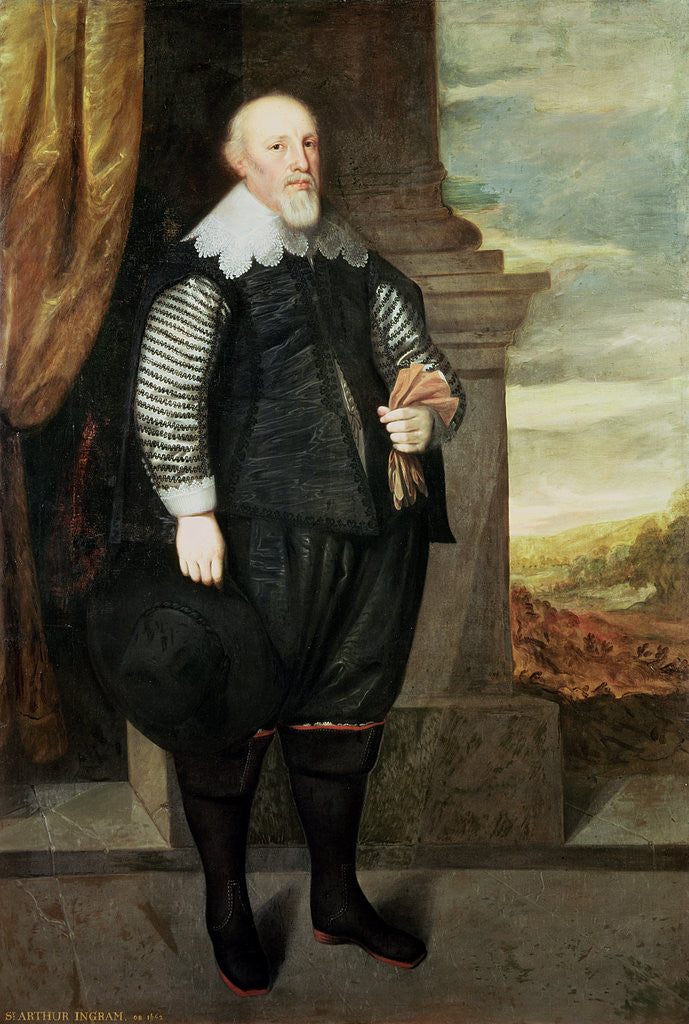 Detail of Portrait of Sir Arthur Ingram by George Geldorp