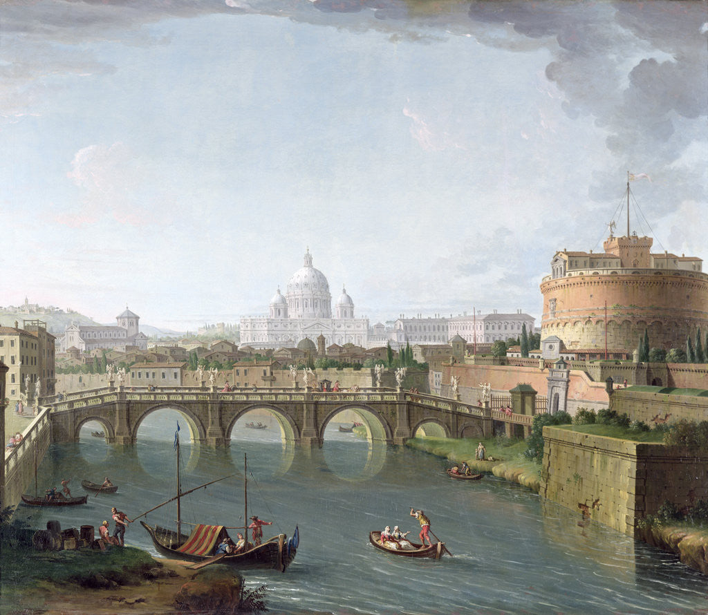Detail of View of the Tiber by Antonio Joli