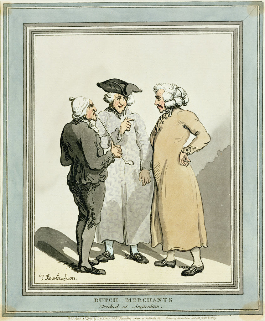 Detail of Dutch Merchants, 1796 by Thomas Rowlandson