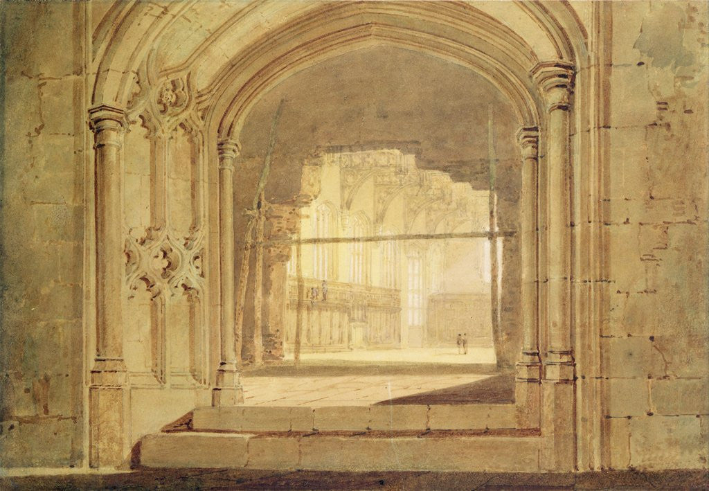 Detail of Christchurch Hall, Oxford, c.1800 by Joseph Mallord William Turner