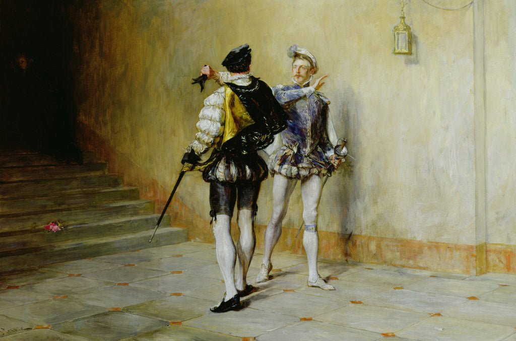 Detail of The Commencement of the Quarrel by John Pettie