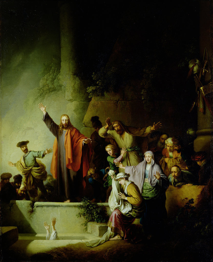 Detail of The Raising of Lazarus by Christian Wilhelm Ernst Dietrich