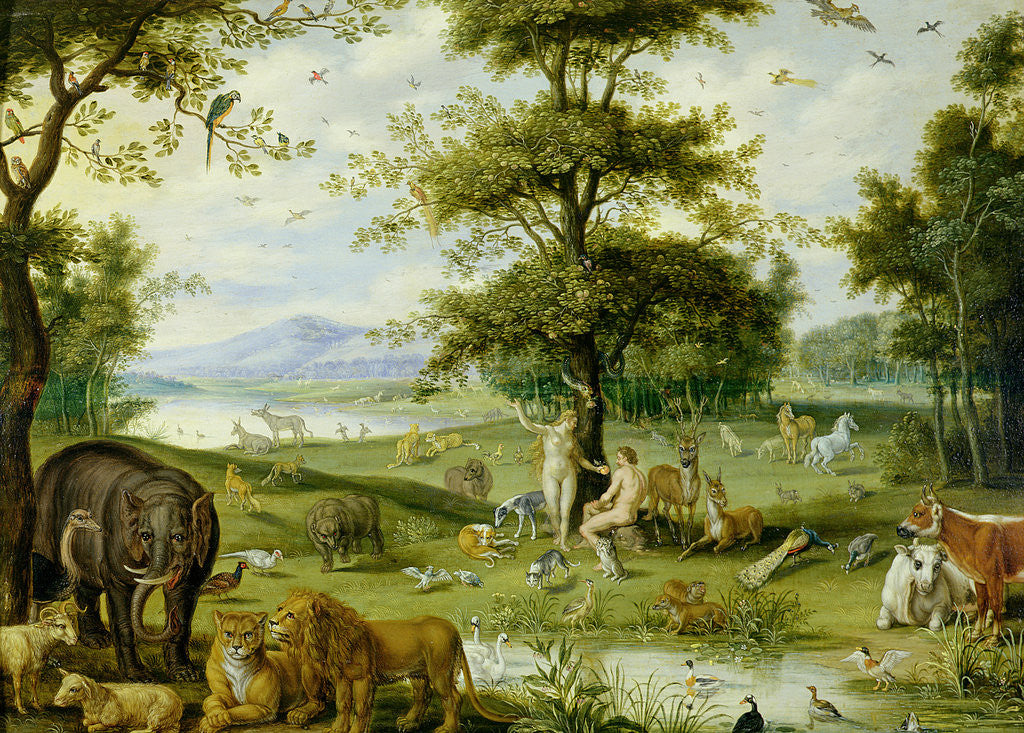Detail of Adam and Eve in the Garden of Eden, c.1600 by Jan Brueghel