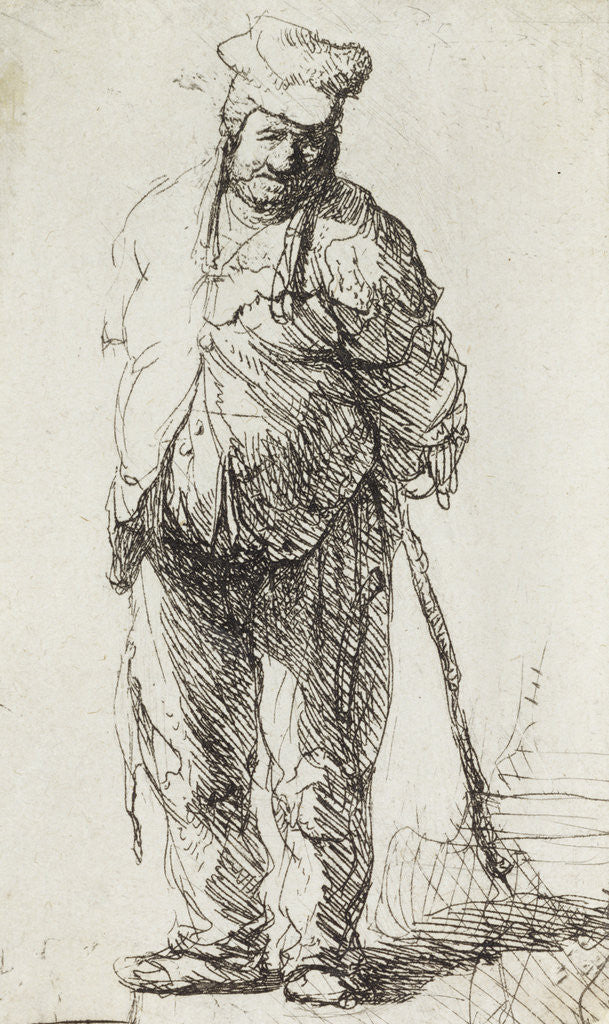 Detail of Beggar leaning on a Stick by Rembrandt Harmensz. van Rijn
