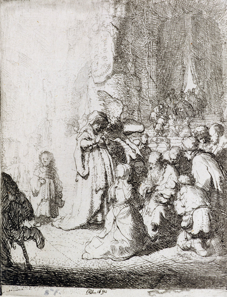 Detail of Presentation in the Temple by Rembrandt Harmensz. van Rijn