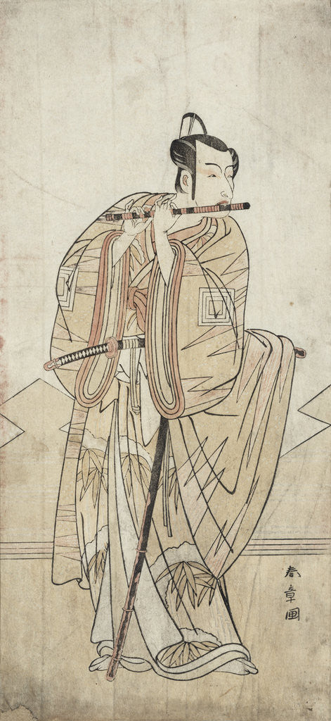 Detail of An Actor Playing a Flute by Katsukawa Shunsho