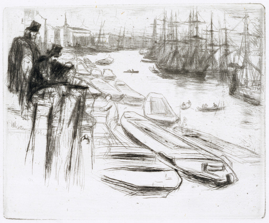 Detail of The Little Pool, No.1 by James Abbott McNeill Whistler