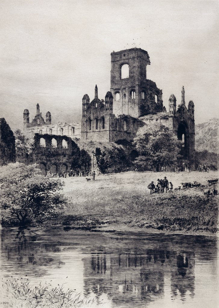 Detail of Kirkstall Abbey from the South-East, 1899 by Axel Haig