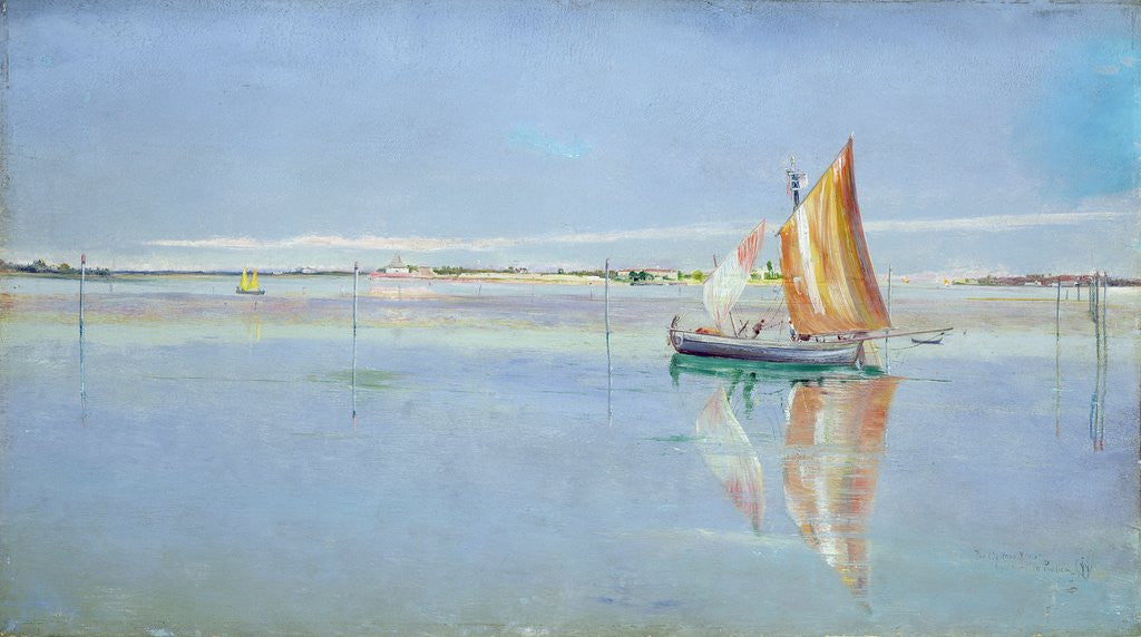 Detail of On the Lagoon, Venice by John William Inchbold