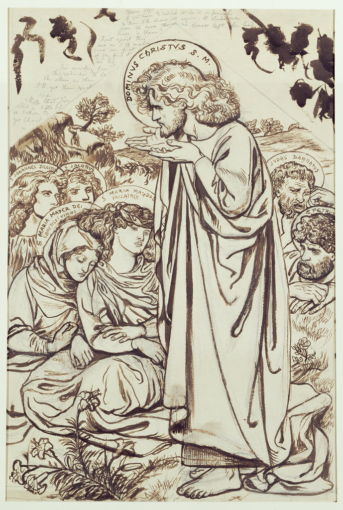Detail of The Sermon on the Mount by Dante Gabriel Rossetti