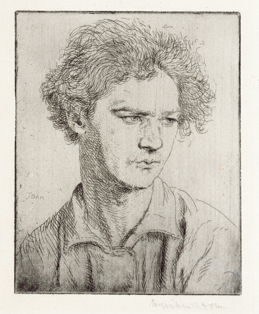 Detail of Jacob Epstein by Augustus Edwin John