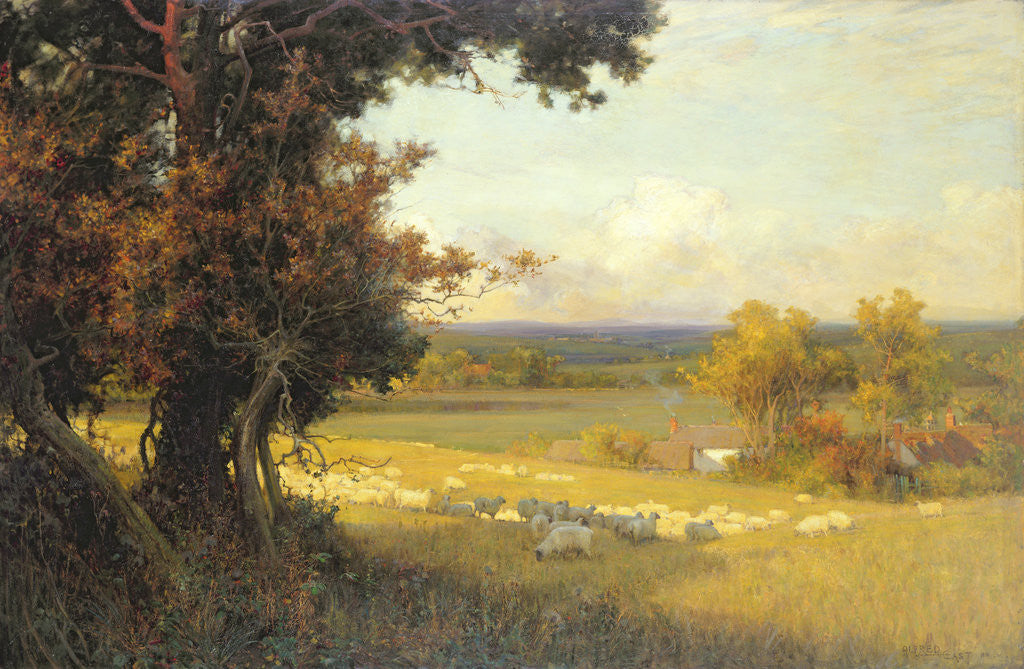Detail of The Golden Valley by Sir Alfred East